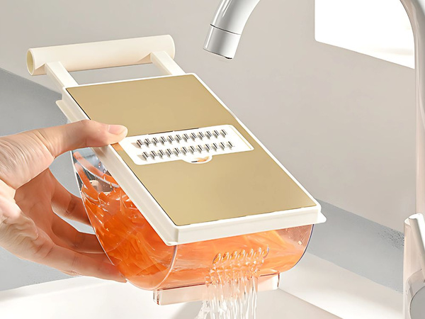 Rallador manual para verduras, cortador multifuncional con 6 cuchillas