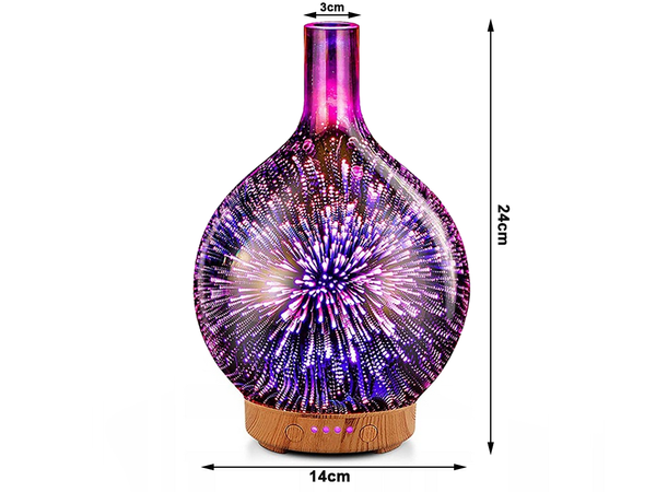 Humidificador de aire aromaterapia aroma difusor luz nocturna rgb 3d