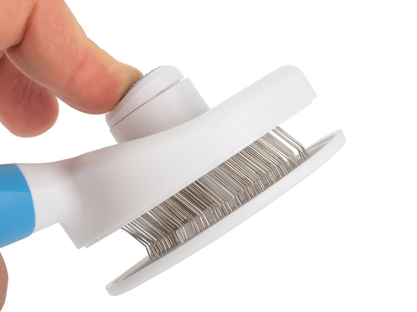 Self-cleaning hair brush for dogs cats
