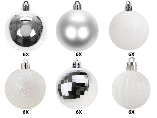 Boules de noël 3cm set 36pcs boules de noël divers
