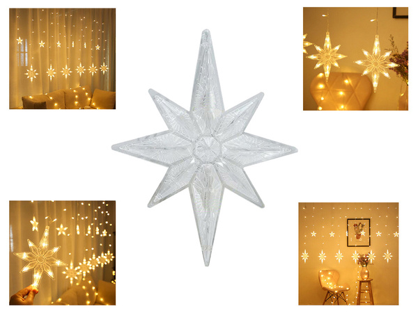 Lumini ghirlanda stele lumina perdea 138 condus