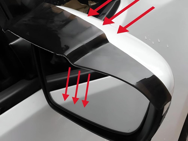 Protector universal contra la lluvia para los retrovisores del coche, 2 unidades