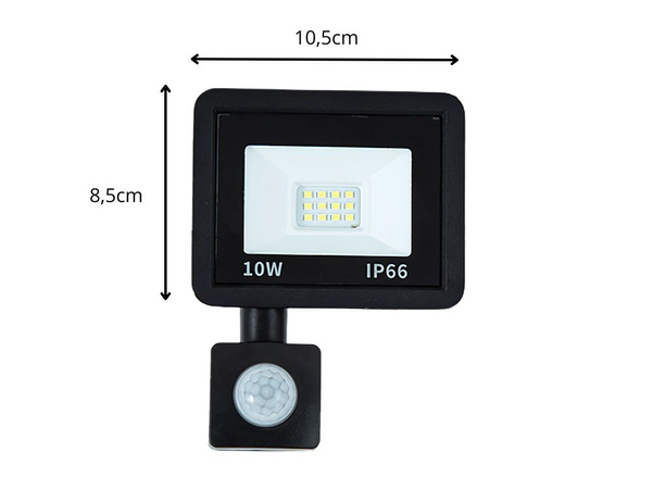 Proiector cu halogen led 10w 6000k cu senzor dusk-to-dawn ip66