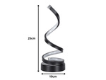 Lámpara LED espiral de escritorio y mesa, 3 colores de luz, USB, regulación de intensidad