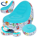 Sillón de jardín tumbona inflable playa puf reposapiés cómodo