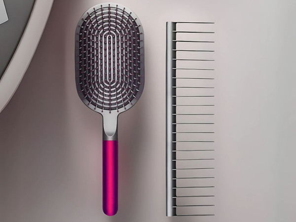 Massaging hair brush for detangling head massage + comb