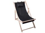 Tumbona de madera sillas de playa jardín plegable cojín silla de playa