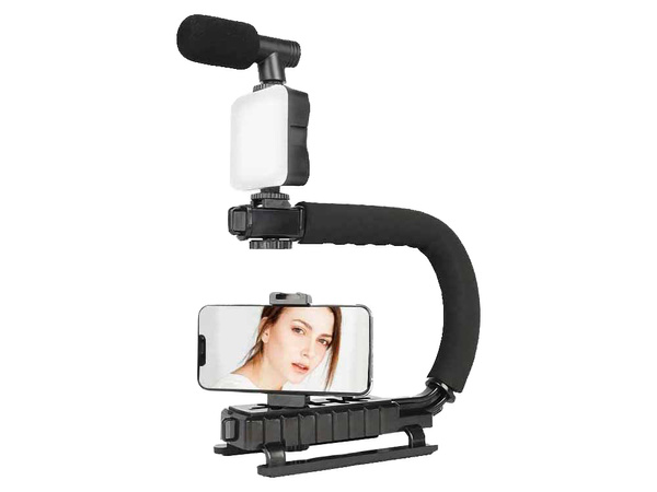 Vlogging kit înregistrare video trepied microfon suport telefon