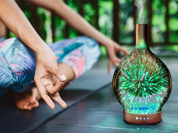 Zvlhčovač vzduchu aromaterapie aroma difuzér noční světlo rgb 3d