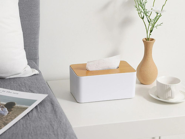 Boîte à mouchoirs, récipient organiseur, mouchoir en bambou
