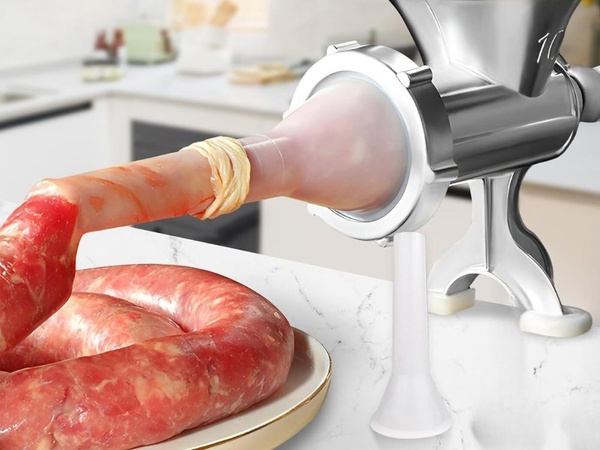 Maszynka do mielenia mięsa ręczna nadziewarka z końcówką do kiełbasy manual