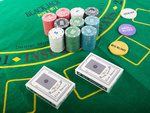 Texas poker set čipy 200ks kariet podložka