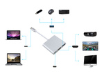 Adapter 3in1 hub usb-c usb 3.0 hdmi 4k
