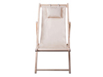 Wooden deckchair beach chairs folding garden cushion beach chair