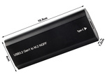 Hdd adapter box m.2 sata ngff usb 3.1 usb typ-c 2230-2280mm
