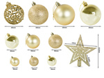 Christbaumspitzen 6/4/3 cm kit 100 stück