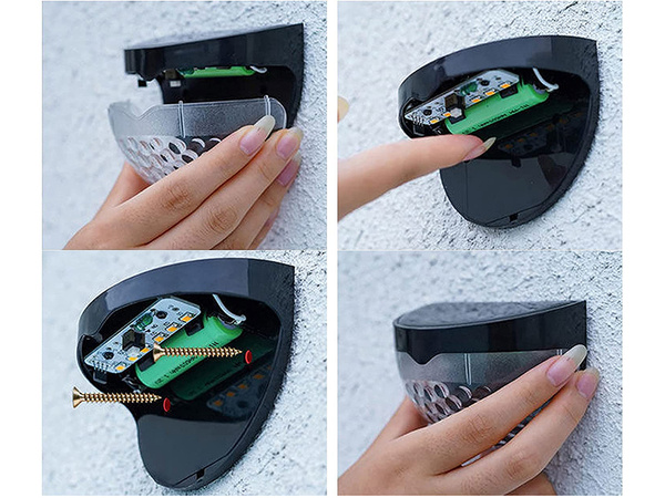 Linterna solar lámpara de pared sensor crepuscular led fachada jardín lámpara