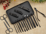 Nail kit manicure pedicure toolbox case nail clippers 18 pieces