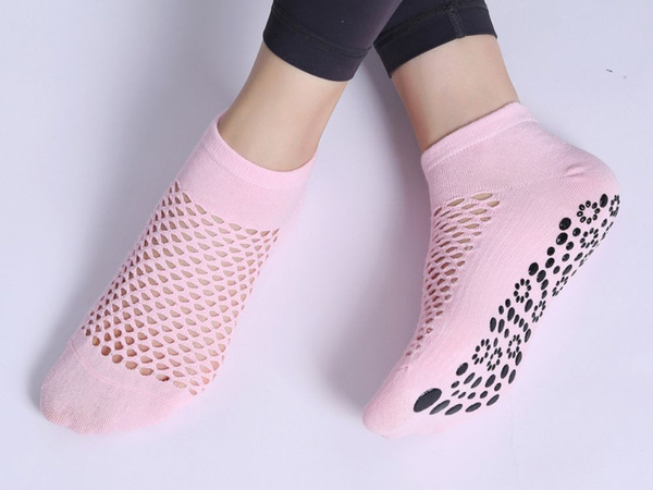 Chaussettes de yoga anti-dérapantes en coton respirant 36-40