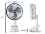 Stolový ventilátor stojaci klip 3 rýchlosti bezdrôtový ručný