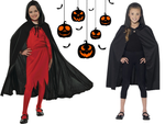 Capa halloween capa con capucha negro disfraz para niño