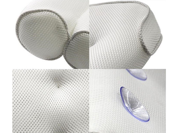 Vannas spilvens ar piesūcekņiem mājas spa galvas balsts mīksts āķis