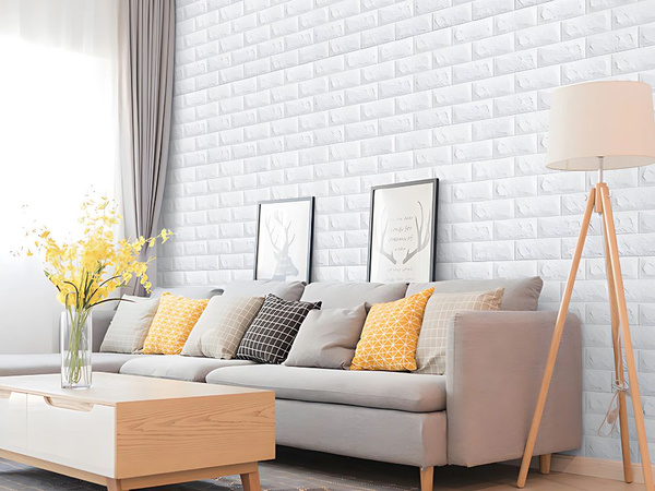 Panneaux muraux 3d brique papier peint blanc autocollant mousse décorative
