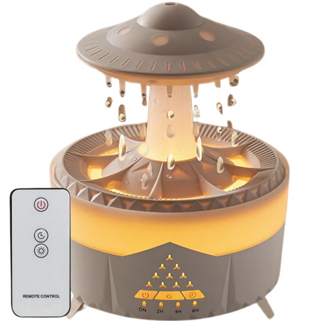 Humidificador difusor de aromas lámpara led con forma de ovni con mando a distancia