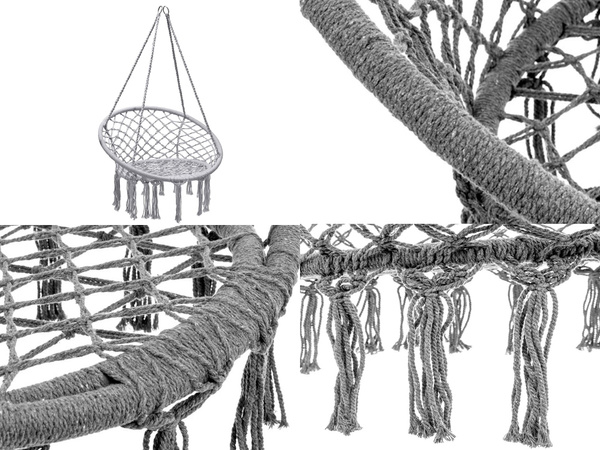 Zahradní houpačka čapí hnízdo závěsné křeslo boho 80cm