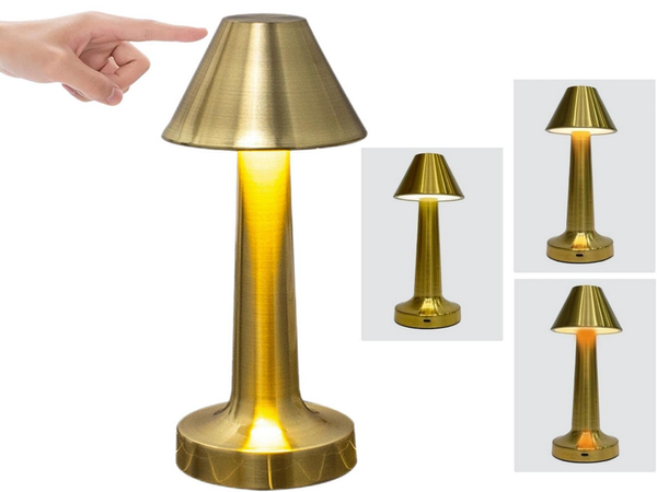 Guļamistabas galda nakts apgaismojums pieskārienu lampa 3 soļu bezvadu