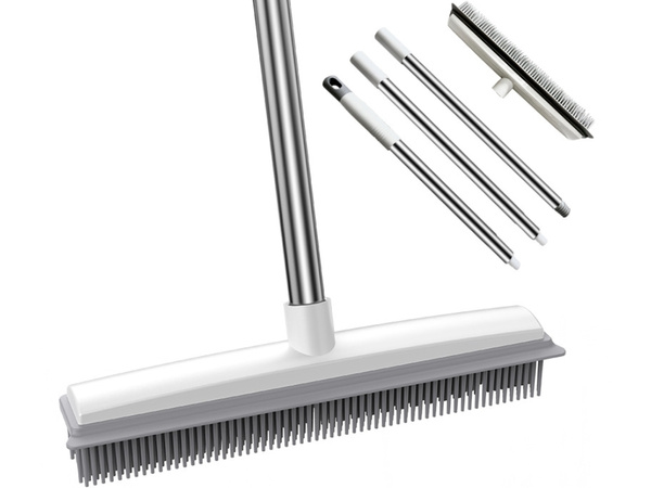 Silikona gumijas slota slaucīšanai ar metāla rokturi 120 cm