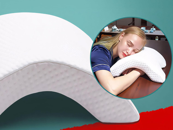Orthopaedic pillow with armhole for sleeping memory white arch