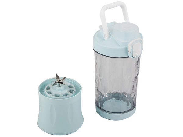 Přenosný bezdrátový USB mixér na smoothie, drtič ledu, modrý