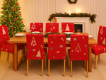 Christmas chair cover, decorative, universal, Santa Claus, with elastic band