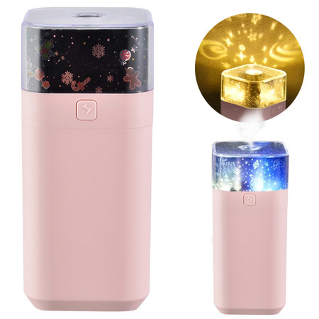 Umidificator stea proiector lumina de noapte