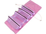 ROULEAU DE VOYAGE POUR ARTICLES DE TOILETTE FERMETURE ÉCLAIR FONCTIONNELLE 4 EN 1 POUR COSMÉTIQUES