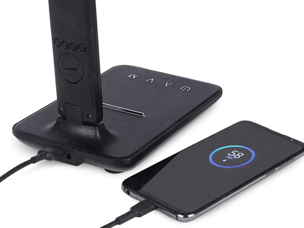 Led asztali lámpa iskola usb óra qi töltő