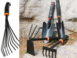 Ensemble d'outils de jardinage pelle râteau griffe houe 6 articles