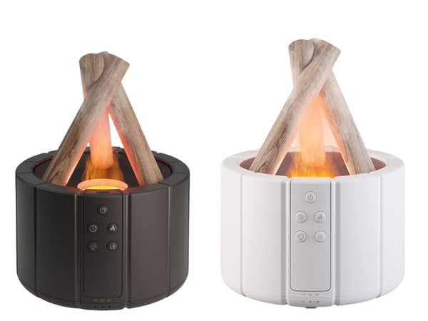 Humidificador de aire usb difusor led rgb chimenea aroma niebla fuego