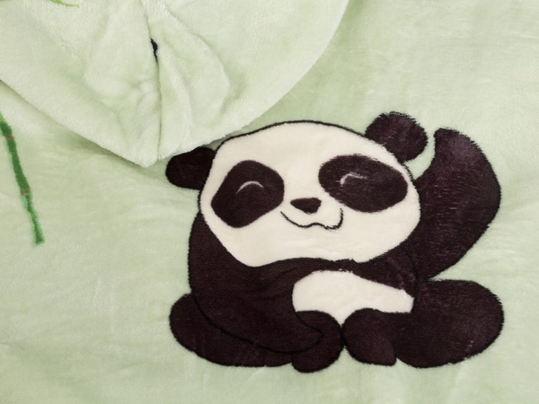 Teplá panda mikina oversize deka xxl 2v1 tlustá kožešina měkká s kapucí