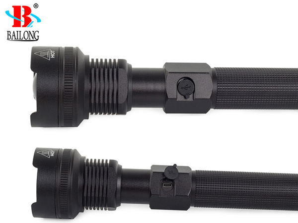 Bailong linterna policia militar cree xhp70 power