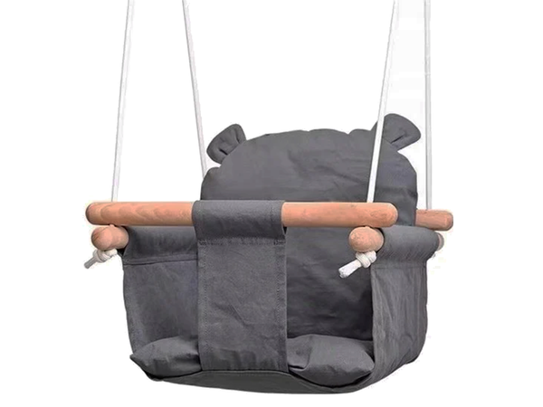 Baby swing wooden bucket swing soft material rocker