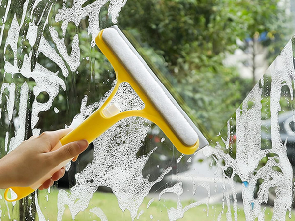 Rakel fensterwaschanlage mit waschbürste kabinenbrause
