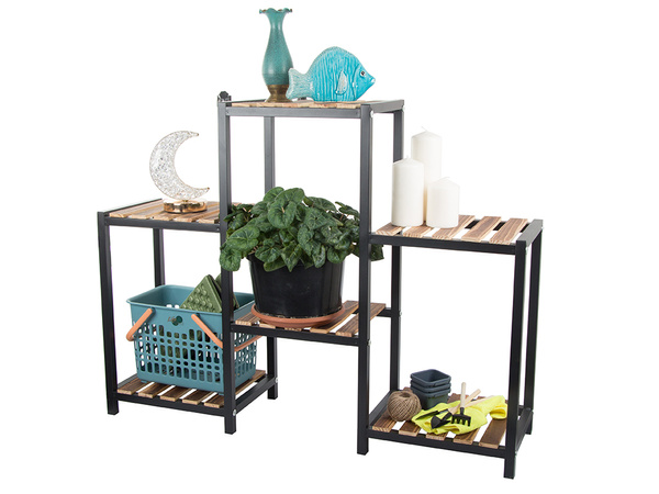 Blumentopf hochstehendes holzblumenbeet 3-stöckiges bücherregal
