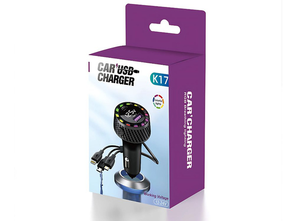 Chargeur de voiture usb-c 14w et usb-a 15w pour allume-cigare rapide