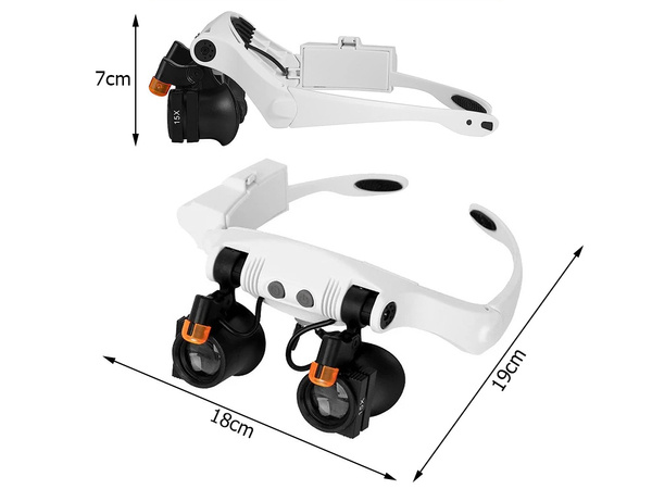 Lupa de relojero reparación 25x 20x led