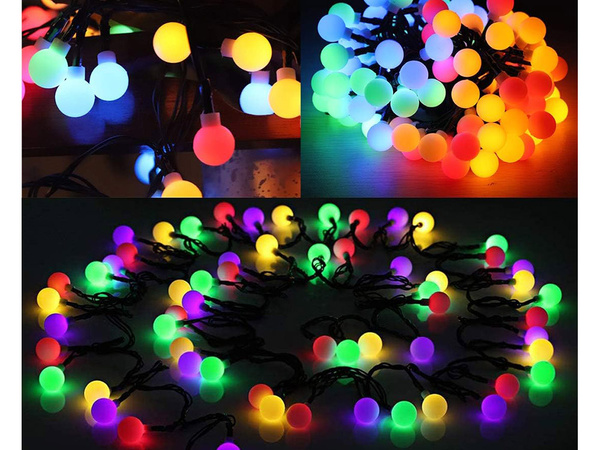 Solarne vrtne girlande luči 40 vodijo večbarvno