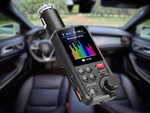 Bluetooth vysílač 5.0 fm reproduktor usb qc tf bass lcd 12-24v