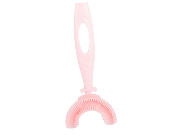 Cepillo de dientes manual de silicona para niños letra u 360