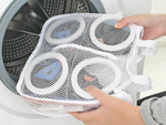 Mesh pouch shoe wash bag with zipper underwear roomy